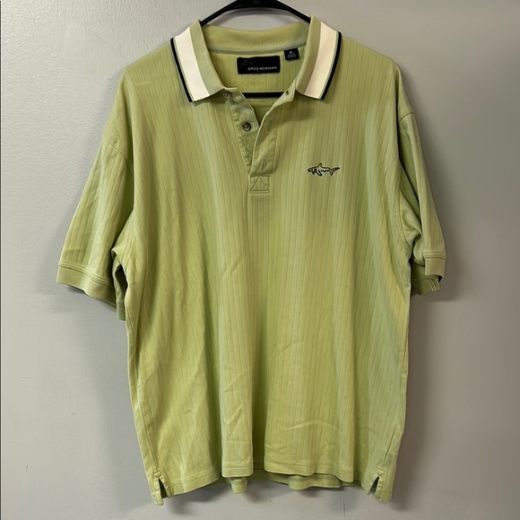Greg Norman Collection Green Polo Shirt with Classic Trim - Picture 1 of 5